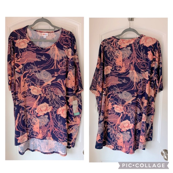 Lularoe Irma in pink Maleficent print - Picture 1 of 4